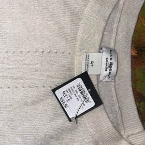 Club Monaco CASHMERE Ivory Pullover Sweater $269 NEW With Tags SP